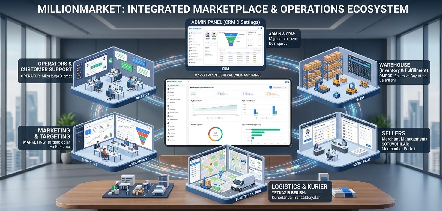 MillionMarket CRM — CRM / ERP tizim